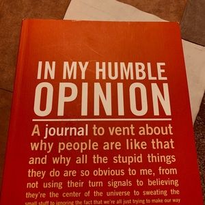 “In My Humble Opinion” notebook